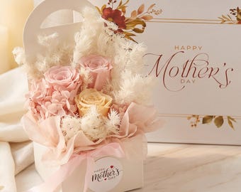 Dried Flower Box Gift for Mom, Mother’s Day Gift, Flower Bouquet Gift, Birth Flower Box, Gift for Wife, Preserved Flower Arrangement