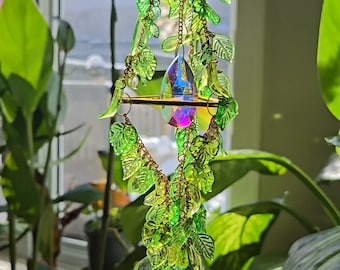 mini atrapasoles de enredadera frondosa