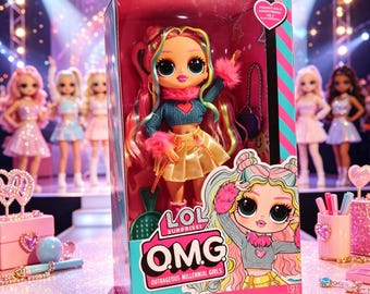 LOL Überraschungspuppe neues Modell OMG Puppe große Schwester mit exquisiter Geschenkbox eingestellt. Niedliche Frisur für reizende Mädchen. Kinderspielzeug. Geburtstagsgeschenk.