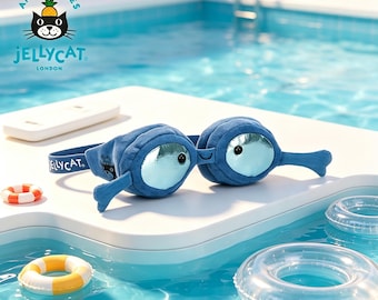 Jellycat Amuseables Schwimmbrille - Blauer Frottee-Wasserbegleiter