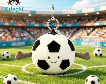 Jellycat Fun Sports Fußball Tasche Kleiderbügel Dekoration Anhänger Schlüsselbund Geburtstagsgeschenk Fußball Liebhaber Sammlung Artikel