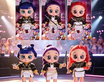 K-Pop Dämonenjäger-Puppen, K-Pop-Sammelpuppenset im Anime-Stil für Kinder, Rumi & Mira Dämonenjäger-Puppen, perfektes Geschenk für K-Pop-Fans