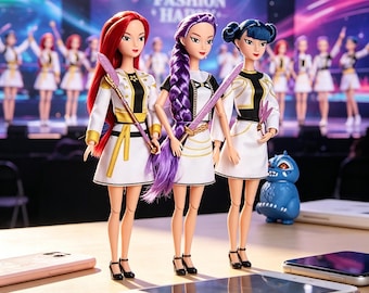 Entzückendes Kpop Dämonenjäger Rumi Puppen Sammler Set, weiche Rumi Kuscheltiere, einzigartiges Dekor & perfektes Geschenk für K-Pop Enthusiasten