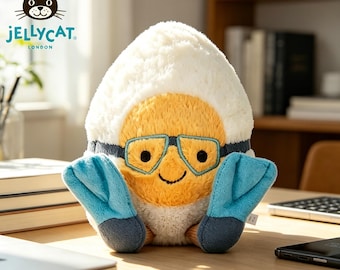 Jellycat British Fun Diving Ei Sand Strand Serie Pelz Spielzeug Nette Puppen als Begleiter Puppen für Urlaub und Geschenke