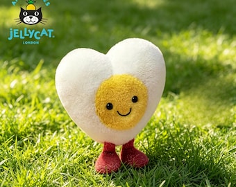 Jellycat Fun Loving Egg Gekochtes Ei Figurine - Ein Interessantes Geschenk für Verliebte oder als Geschenk für Geburtstag oder Jahrestag.
