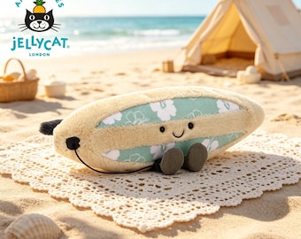 Jellycat Amuseables Surfbrett Plüschtier, weiche, flauschige, gefüllte Puppe am Strand, ästhetisches Kinderzimmerdekor, Babypartygeschenk für Kinder