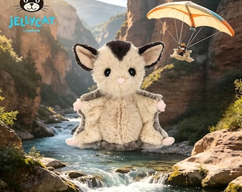 Jellycat Lori's Fliegendes Eichhörnchen Fliegender Lemur Plüschtier Puppe Figur lustig Verzierung Geburtstag Geschenk Kinderüberraschung