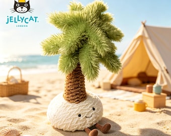 Jellycat Amuseables Palme Plüsch, süßes tropisches Themen-Stofftier, vervollkommnen für Raumdekoration und Geburtstagsgeschenk