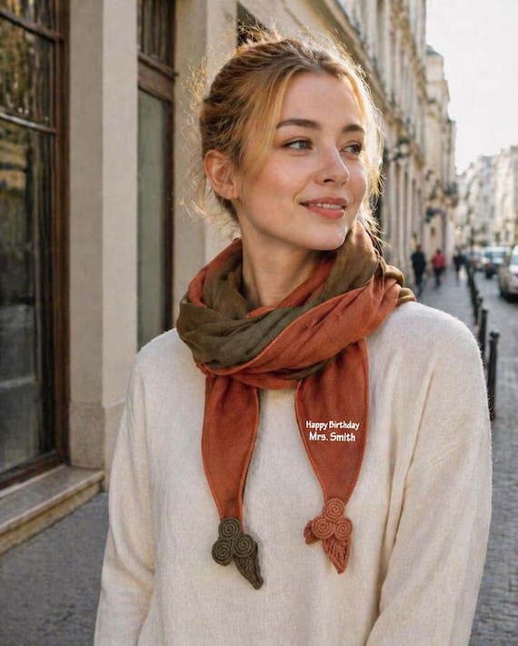 Custom Cotton Linen Scarf, Women Fashionable Scarves, birthday gift,Soft Lightweight & Breathable Shawl,Eco-Friendly,Perfect for All Seasons