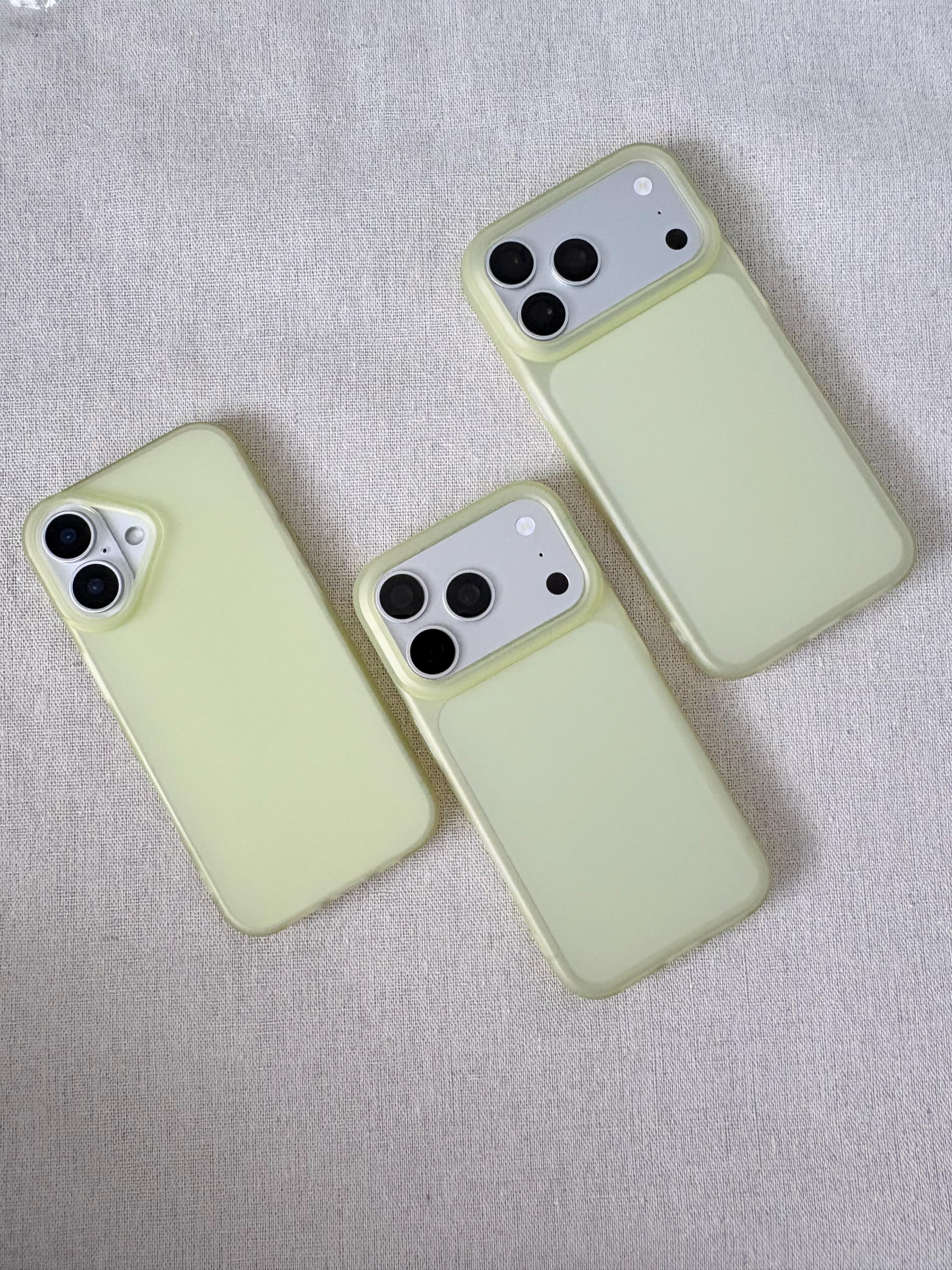 Butter Yellow Silicone iPhone Case, Minimalist Soft-touch