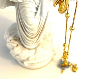 One and only Gold Filled Our Lady of Guadalupe balled chain Bracelet