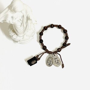 Every man’s St Michael St Joseph Scapular Rosary Bracelet image 3
