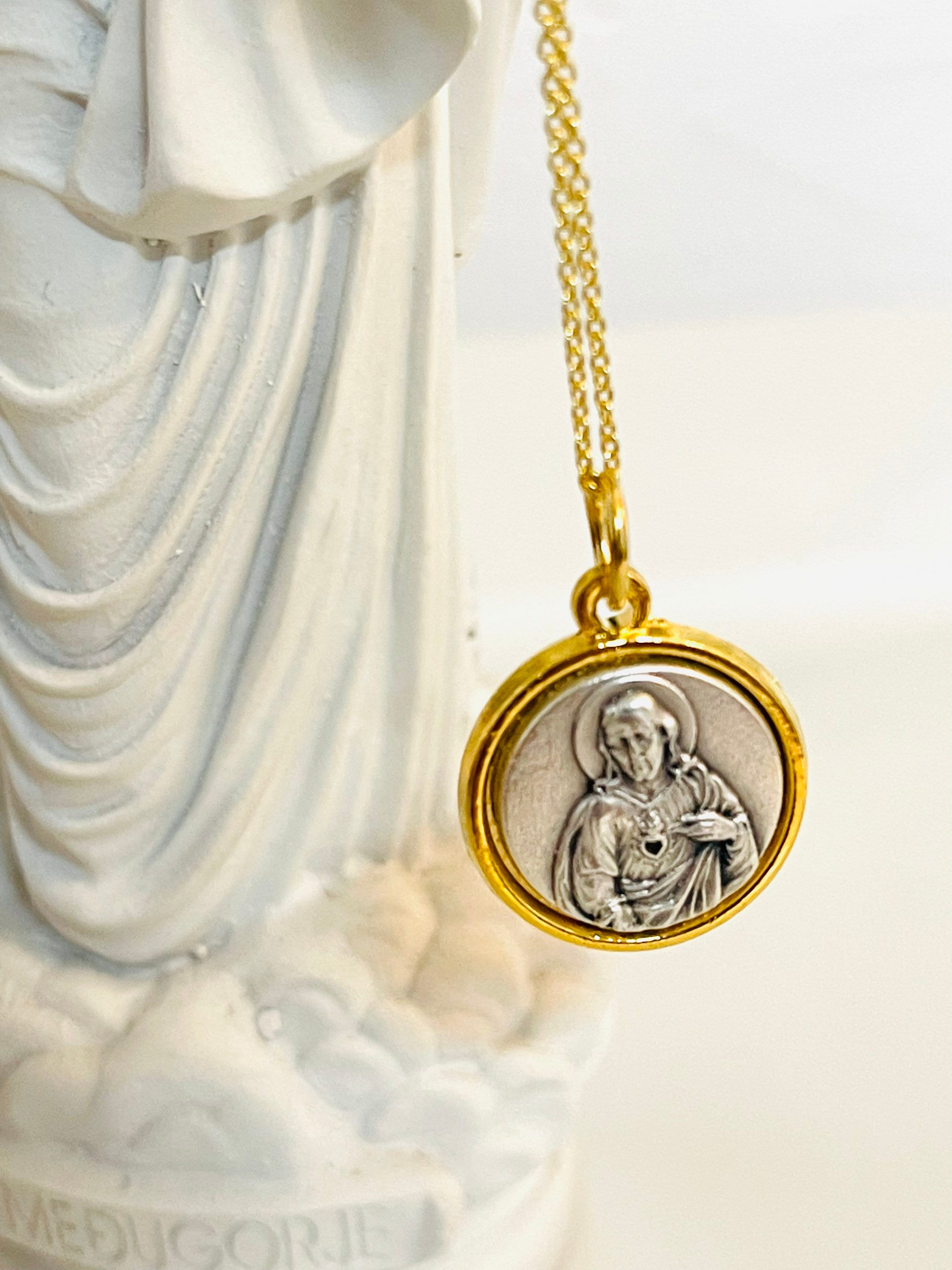 Scapular Medal Minimalist Gold Filled Necklace - Etsy
