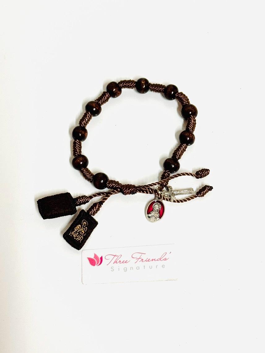 Enamel Immaculate Heart of Mary Scapular Rosary Bracelet - Etsy