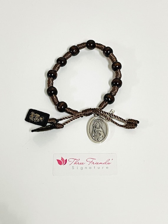 St Jude Brown Scapular Bracelet
