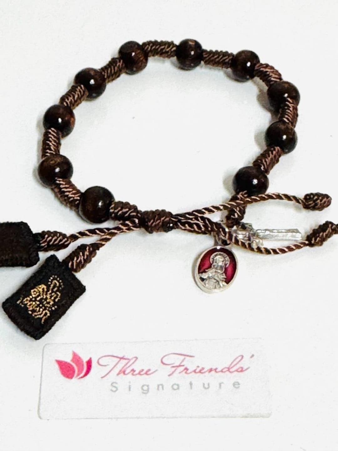 Enamel Immaculate Heart of Mary Scapular Rosary Bracelet - Etsy