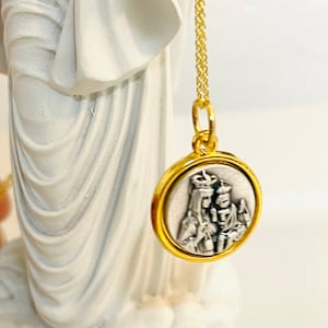 Scapular Medal Minimalist Gold Filled Necklace
