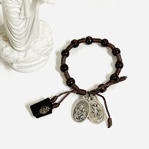 Every man’s St Michael St Joseph Scapular Rosary Bracelet image 2