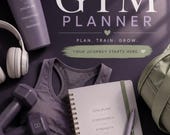 Beginner Gym Planner | Fitness Tracker, Workout Log, Wellness Journal (PDF Download)