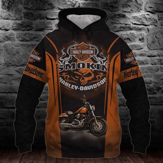Harley Davidson Long Sleeve Hoodiezip Hoodie Meaningful - Etsy