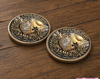 Personalized Memorial Coin, Custom Sympathy Remembrance Gift, In Loving Memory Keepsake, Name And Date Coin Chip Appreciation Keepsake Gift