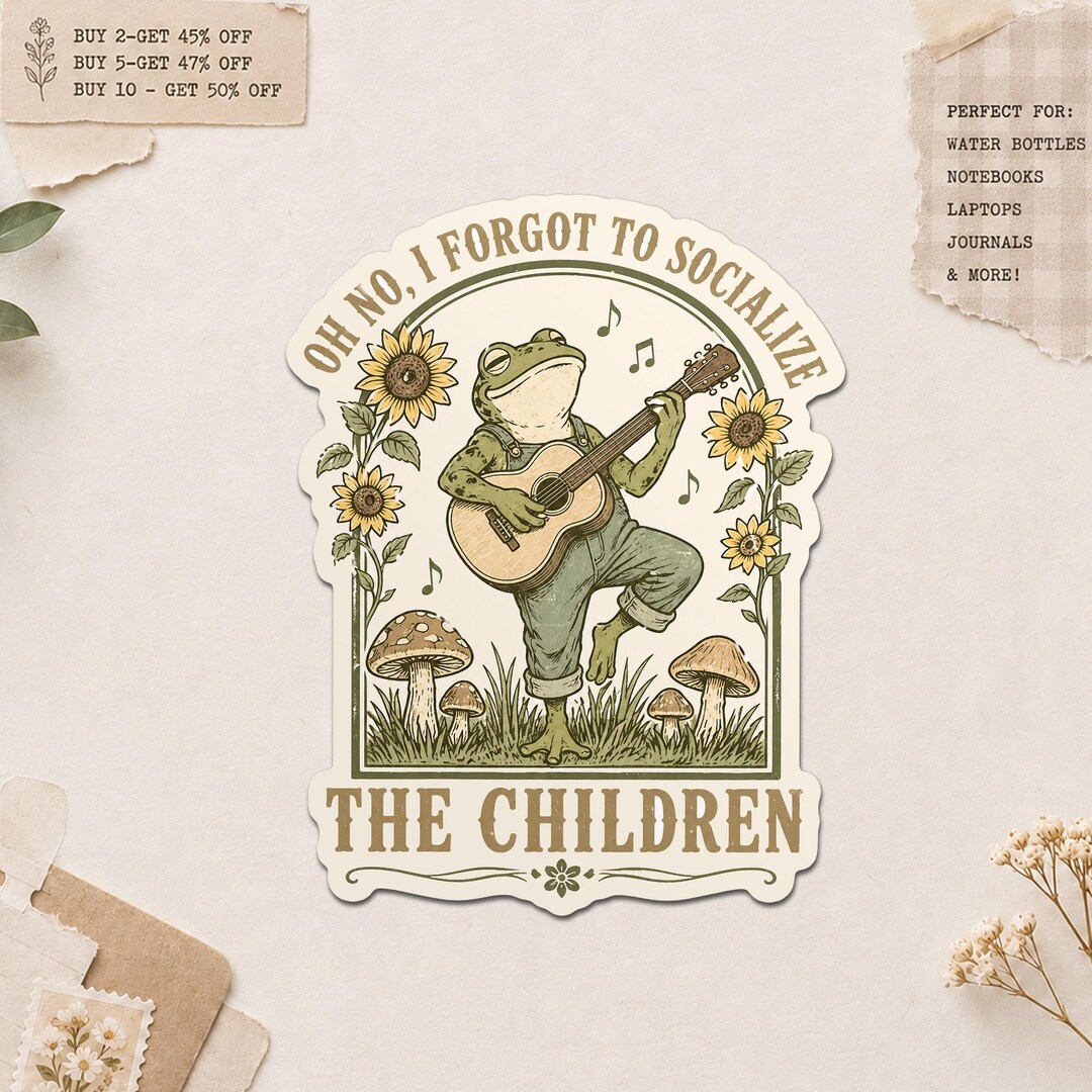 Fogot Sticker Oh No I Forgot to Socialize the Children Sticker, Funny Frog Teacher ...