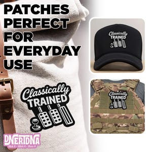 Classically Trained Manual Driver Patch, Funny Stick Shift Gift, Car Enthusiast Embroidered Patch for Backpack, Clothes, Jean, Jacket, Bag 画像 4