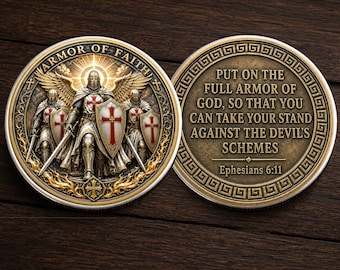 Knights Templar Coin, History Enthusiasts Inspirational Medieval Coin Chip Appreciation Keepsake Gift