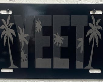 Jey Use YEET metal aluminum car tag truck tag license plate wrestling tag license plate car accessory