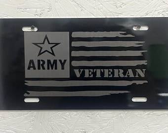 United States Army Veterans truck car tag license plate USA