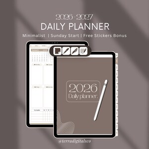 2026 Digital Planner | Hyperlinked Daily Weekly Agenda (Digital Download)