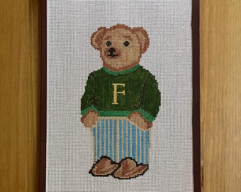 Lienzo bordado con el oso navideño de Fred Weasley
