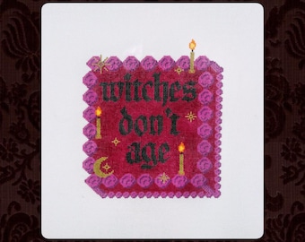 Witches Don’t Age Cake Needlepoint Canvas