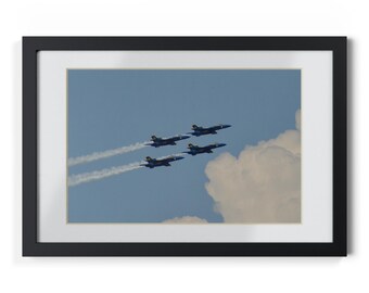 Blue Angels Formation Flight poster Framed Poster | Black frame
