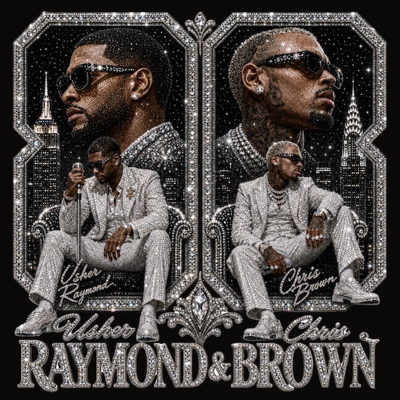 Usher and Chris Brown R&B Tour 2026 Digital PNG. Bootleg Rap Tee Design. Hip Hop Concert Graphic for Sublimation (Digital Download)