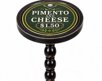 Augusta Inspired Pimento Cheese Golf Drink Table, Handcrafted Accent Stand