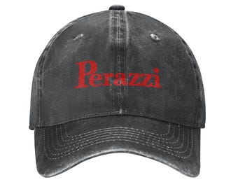 Perazzi Firearms Printed Logo Cotton Hat Unisex Washed Denim Baseball Cap
