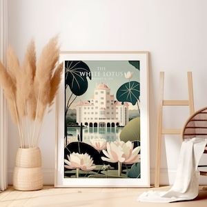 The White Lotus Hotel PHYSICAL art print, physical poster, White Lotus Art, The White Lotus Art Print physical, White Lotus HBO series image 1