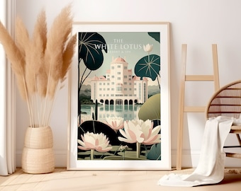 The White Lotus Hotel PHYSICAL art print, physical poster, White Lotus Art, The White Lotus Art Print physical, White Lotus HBO series