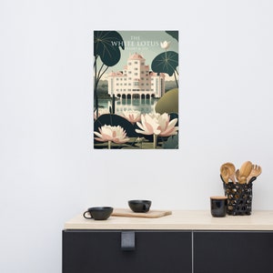 The White Lotus Hotel PHYSICAL art print, physical poster, White Lotus Art, The White Lotus Art Print physical, White Lotus HBO series image 4