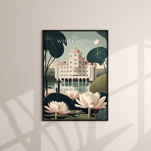 The White Lotus Hotel PHYSICAL art print, physical poster, White Lotus Art, The White Lotus Art Print physical, White Lotus HBO series image 2