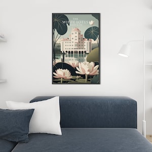 The White Lotus Hotel PHYSICAL art print, physical poster, White Lotus Art, The White Lotus Art Print physical, White Lotus HBO series image 8