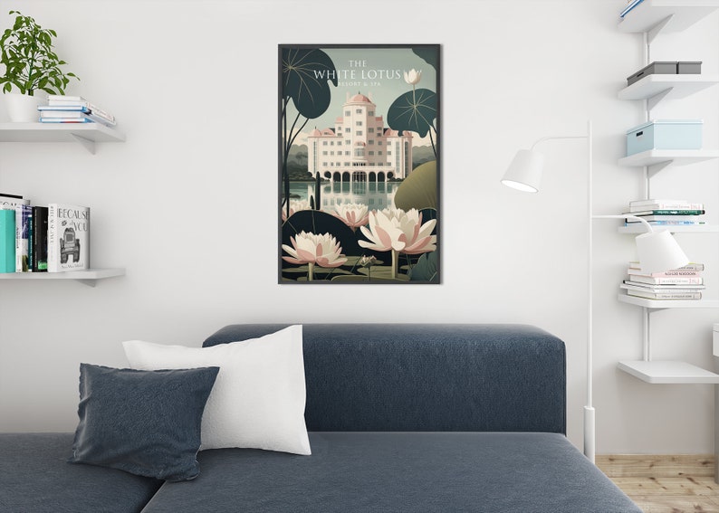 The White Lotus Hotel PHYSICAL art print, physical poster, White Lotus Art, The White Lotus Art Print physical, White Lotus HBO series image 8