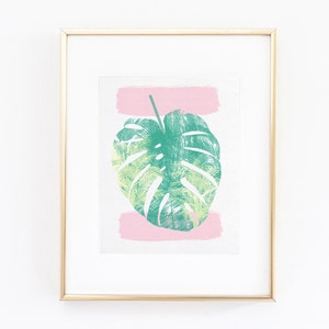Botanical prints,Jungle art prints, Floral wall art, Monstera Art Print, Tropical wall art, Summer art print, digital printable art prints,