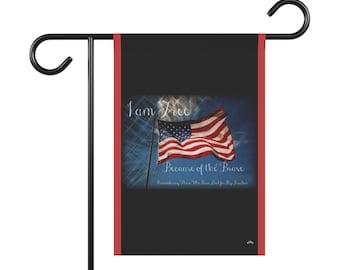 I Am Free amerikanische Flagge Gartenfahne | Garten & Haus Banner, Vaterländisches Gedenken