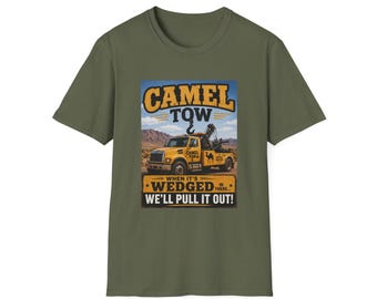 Camel Tow Tow Truck T-Shirt | Tow Truck Vintage Desert Design