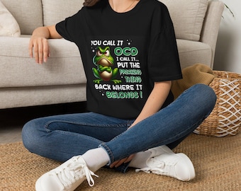 OCD Frog Illustration T-Shirt | Funny Anxiety Awareness Tee