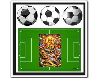 WM Fußballplatz Magnet | Fußball Kühlschrank Aufkleber
