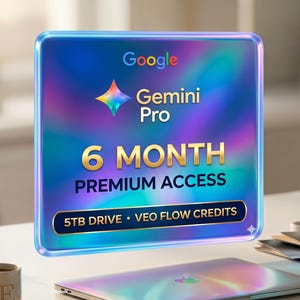 Gemini Pro AI 6-Month Access | 5TB Storage, Veo 3 & Nano Banana Pro