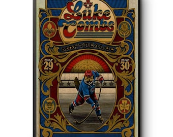 Luke Combs Montreal QC May 29-30 2026 Country Music Tour Poster Print